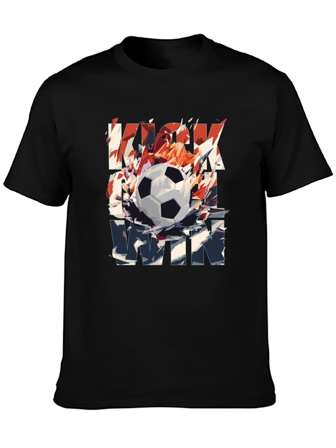 Kick It To Win T-Shirt - Soccer Ball Graphic Tee