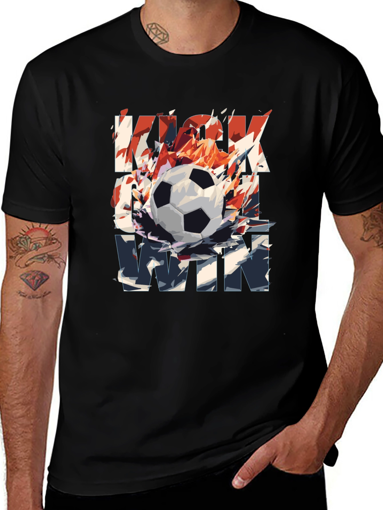 Kick It To Win T-Shirt - Soccer Ball Graphic Tee