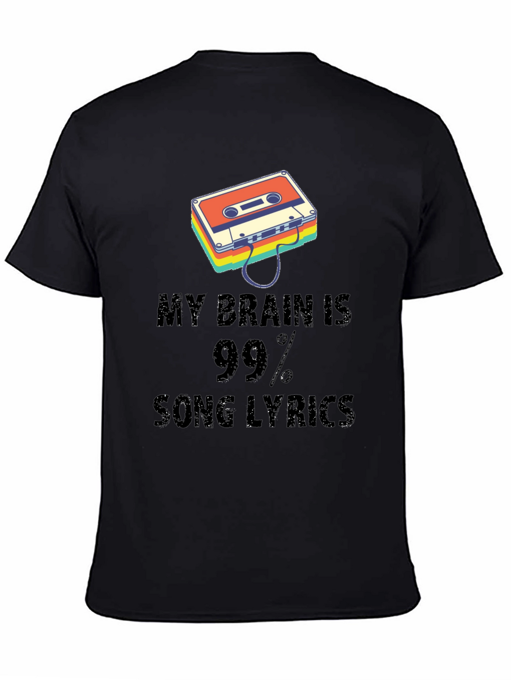 Music Lover Graphic Tee - Song Lyrics Brain