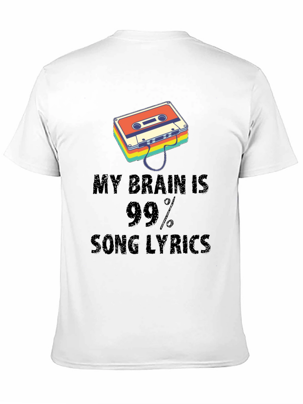 Music Lover Graphic Tee - Song Lyrics Brain