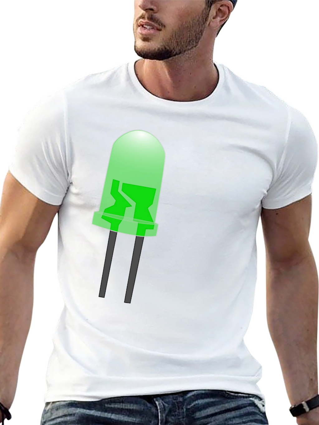 LED Graphic T-Shirt - Black