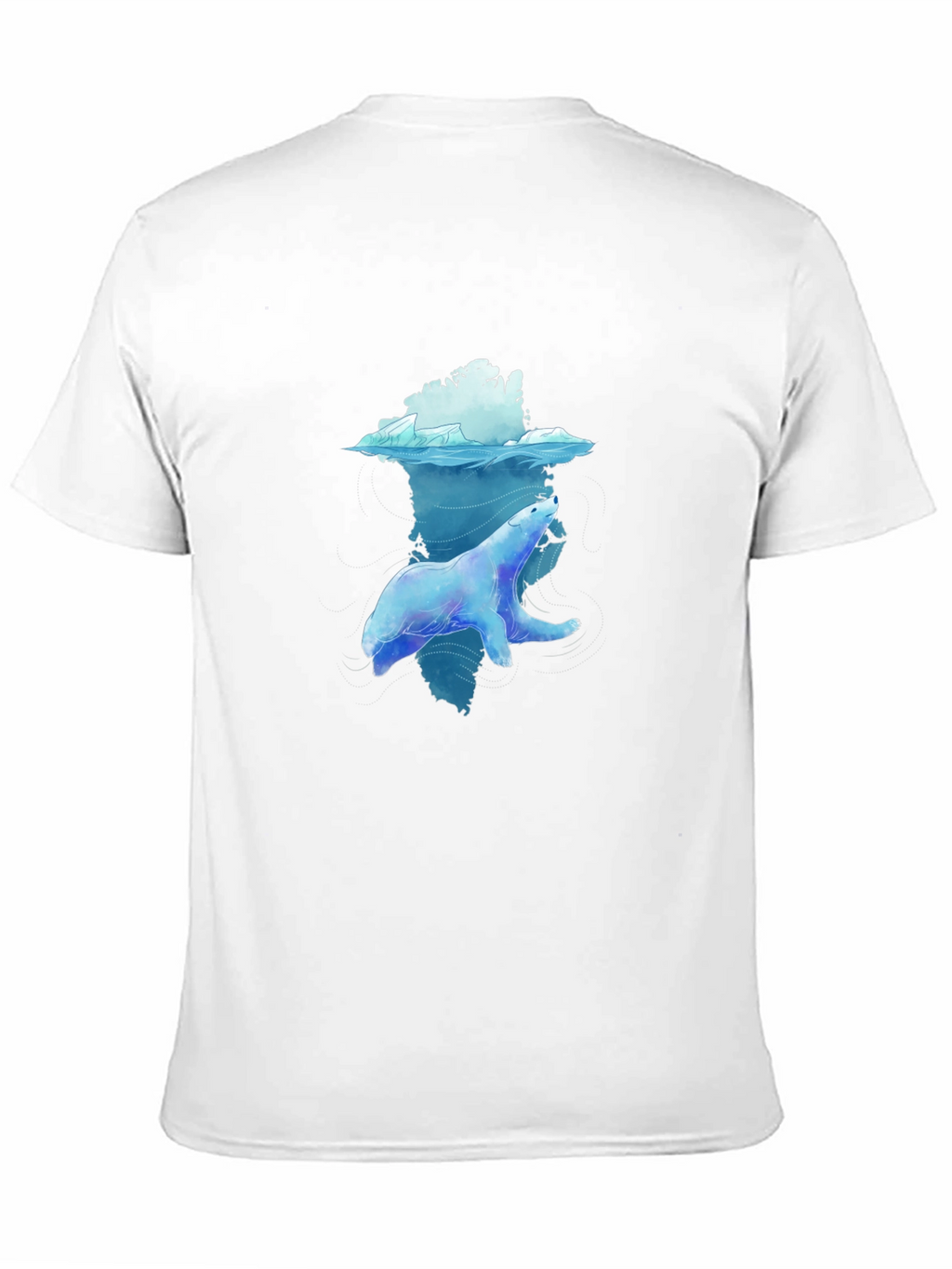 Polar Bear Graphic Tee - Black Crew Neck T-Shirt
