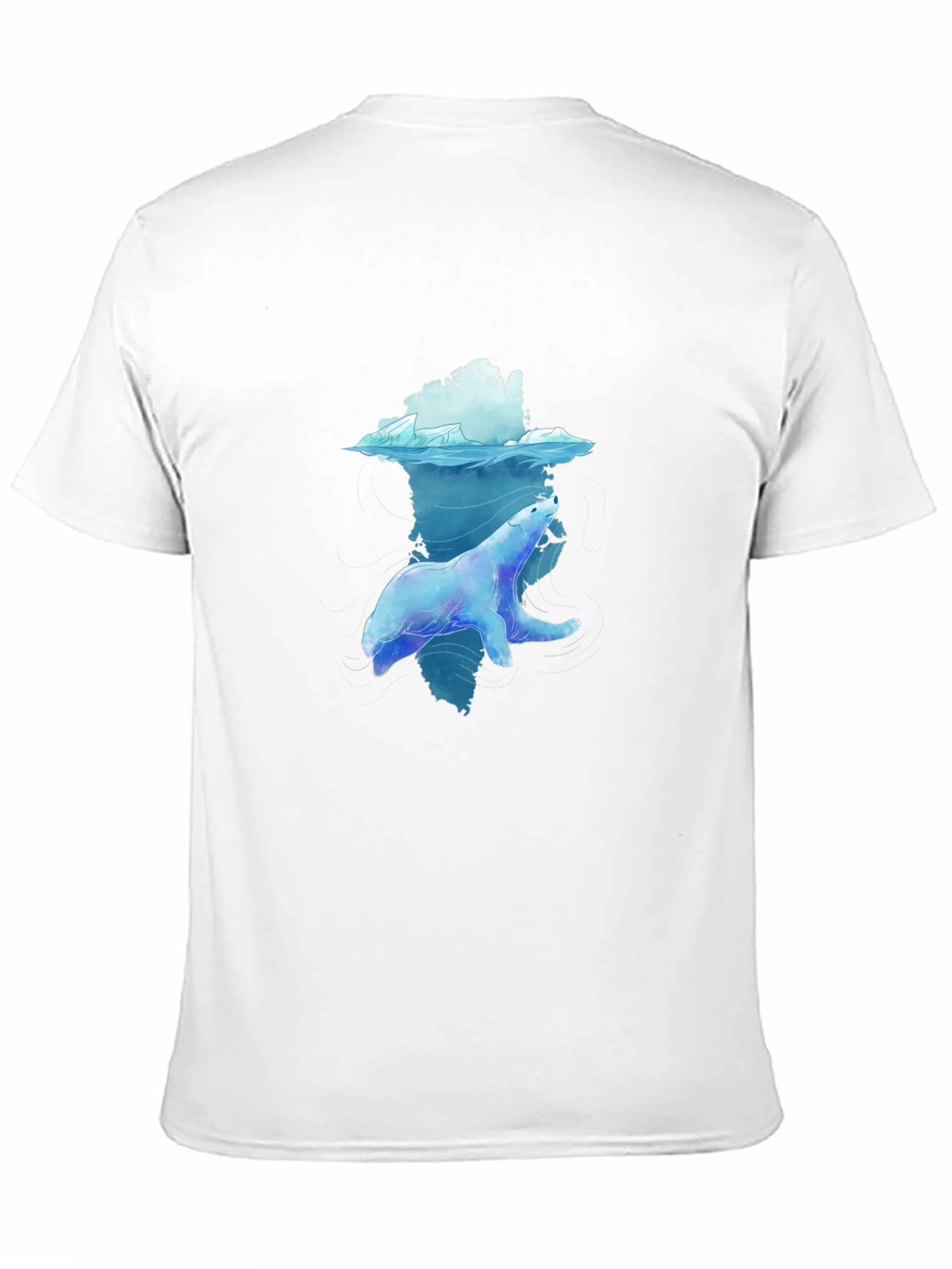 Polar Bear Graphic Tee - Black Crew Neck T-Shirt