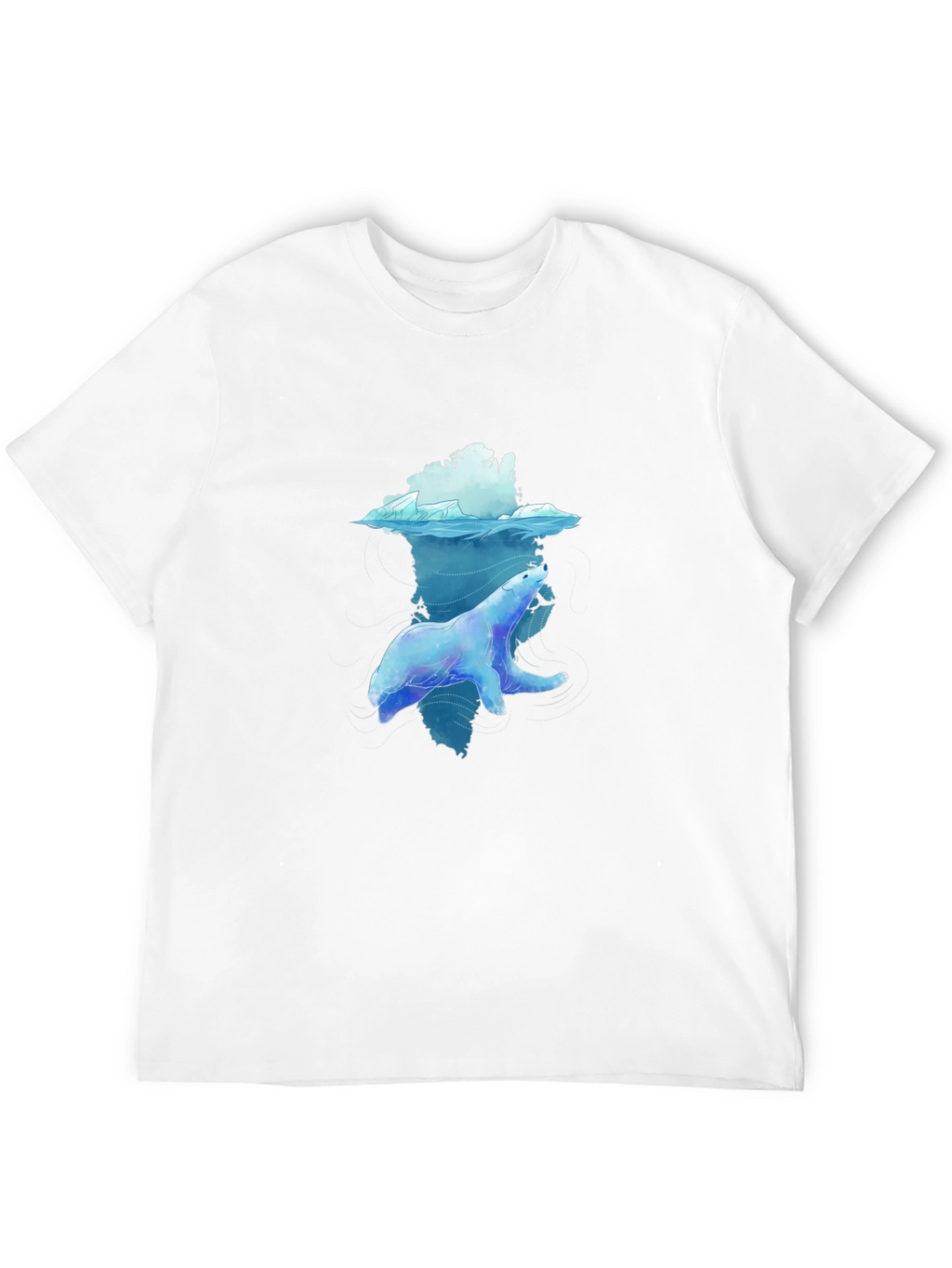 Polar Bear Graphic Tee - Black Crew Neck T-Shirt