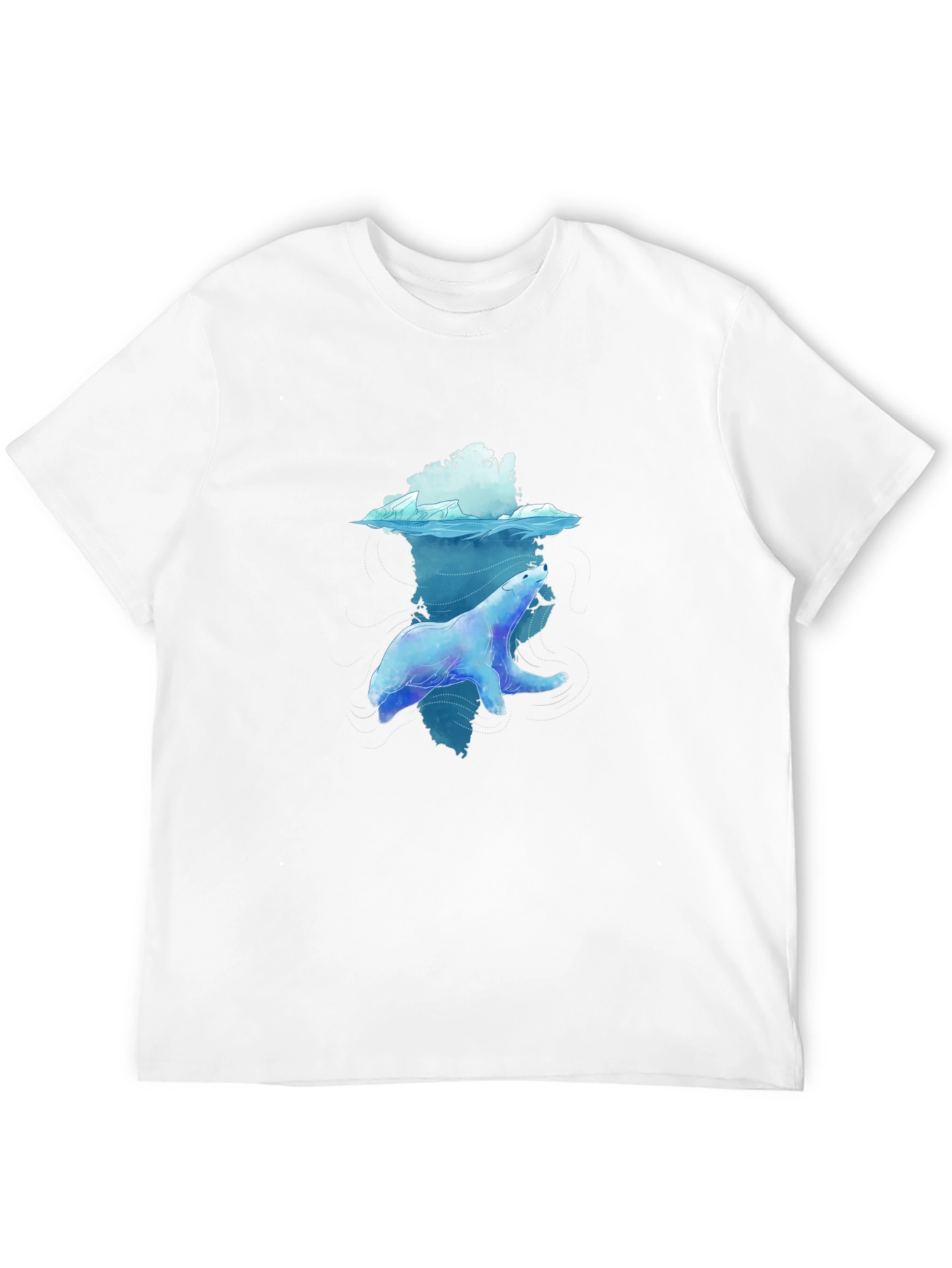 Polar Bear Graphic Tee - Black Crew Neck T-Shirt