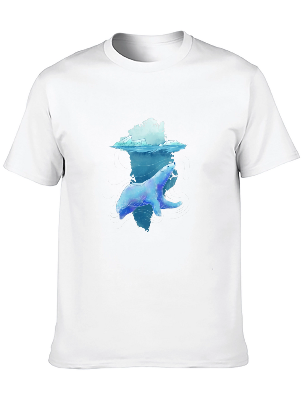 Polar Bear Graphic Tee - Black Crew Neck T-Shirt