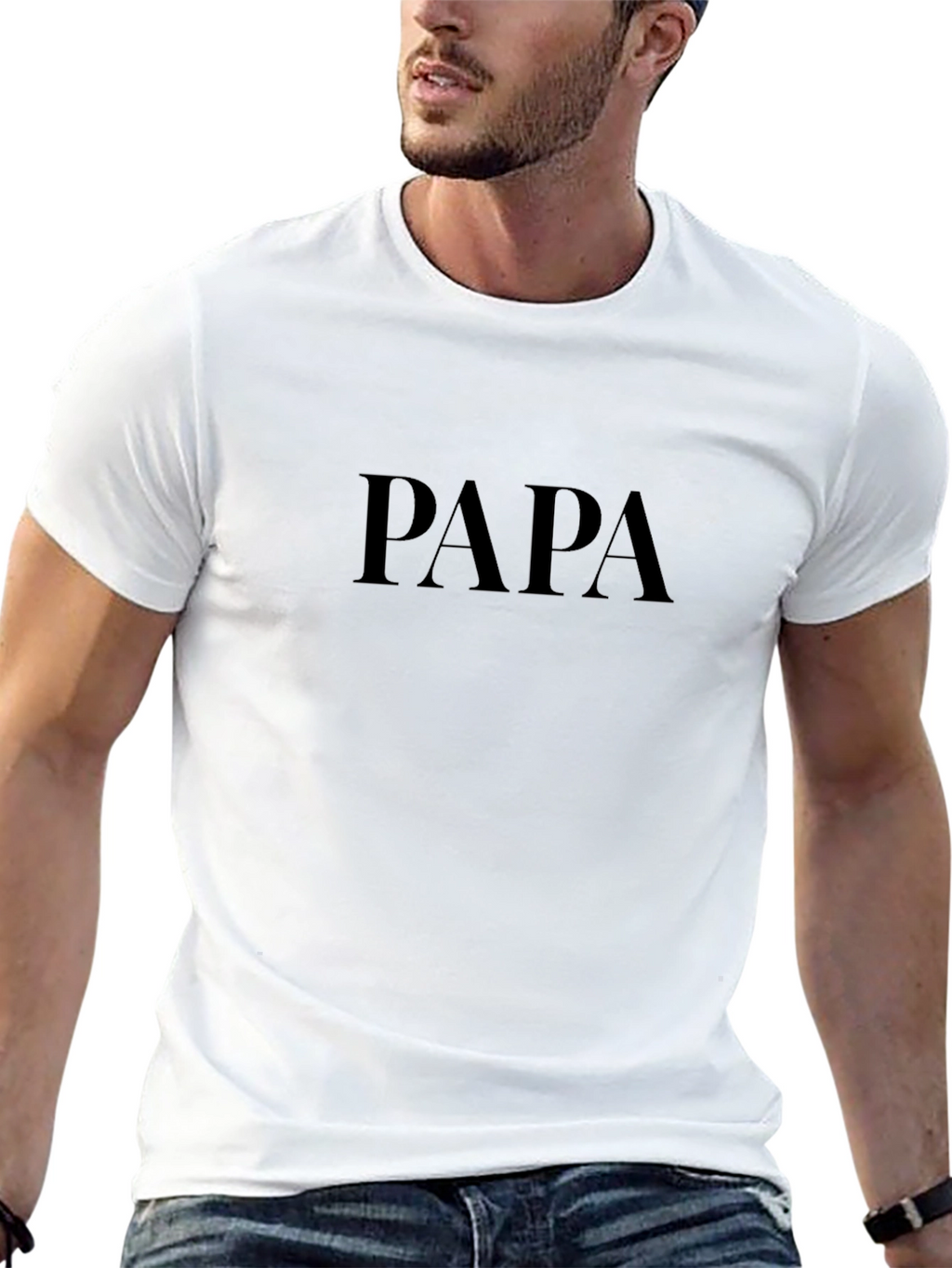 Stylish PAPA Black T-Shirt for Men