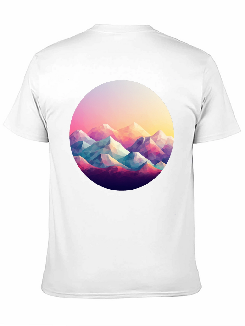 Geometric Mountainscape Black T-Shirt