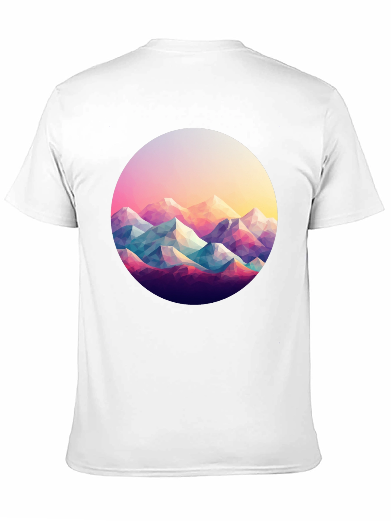 Geometric Mountainscape Black T-Shirt