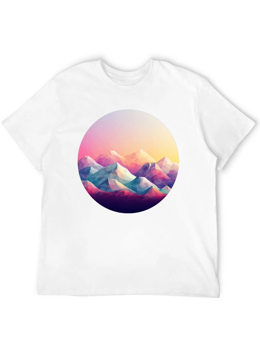 Geometric Mountainscape Black T-Shirt