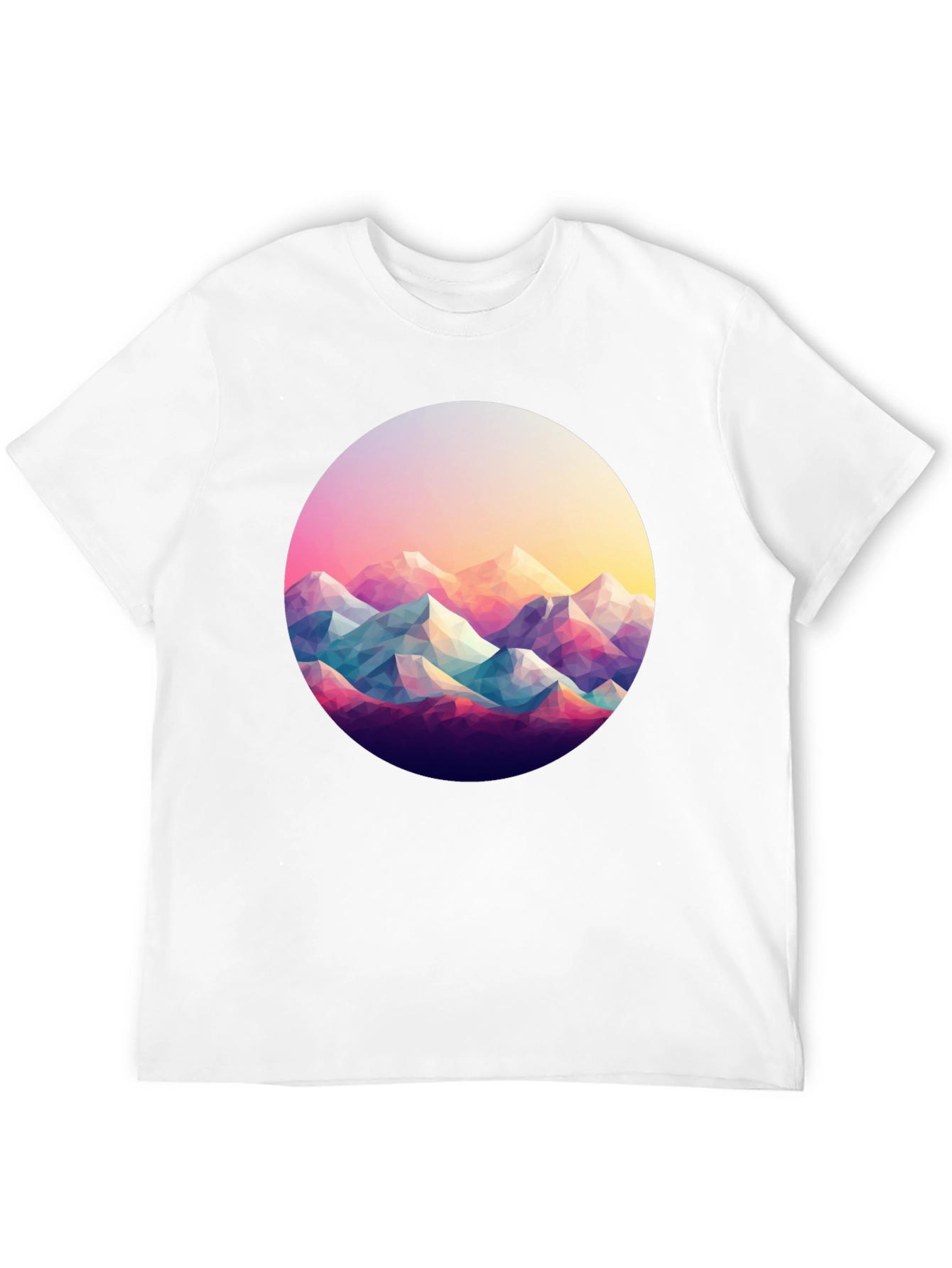 Geometric Mountainscape Black T-Shirt