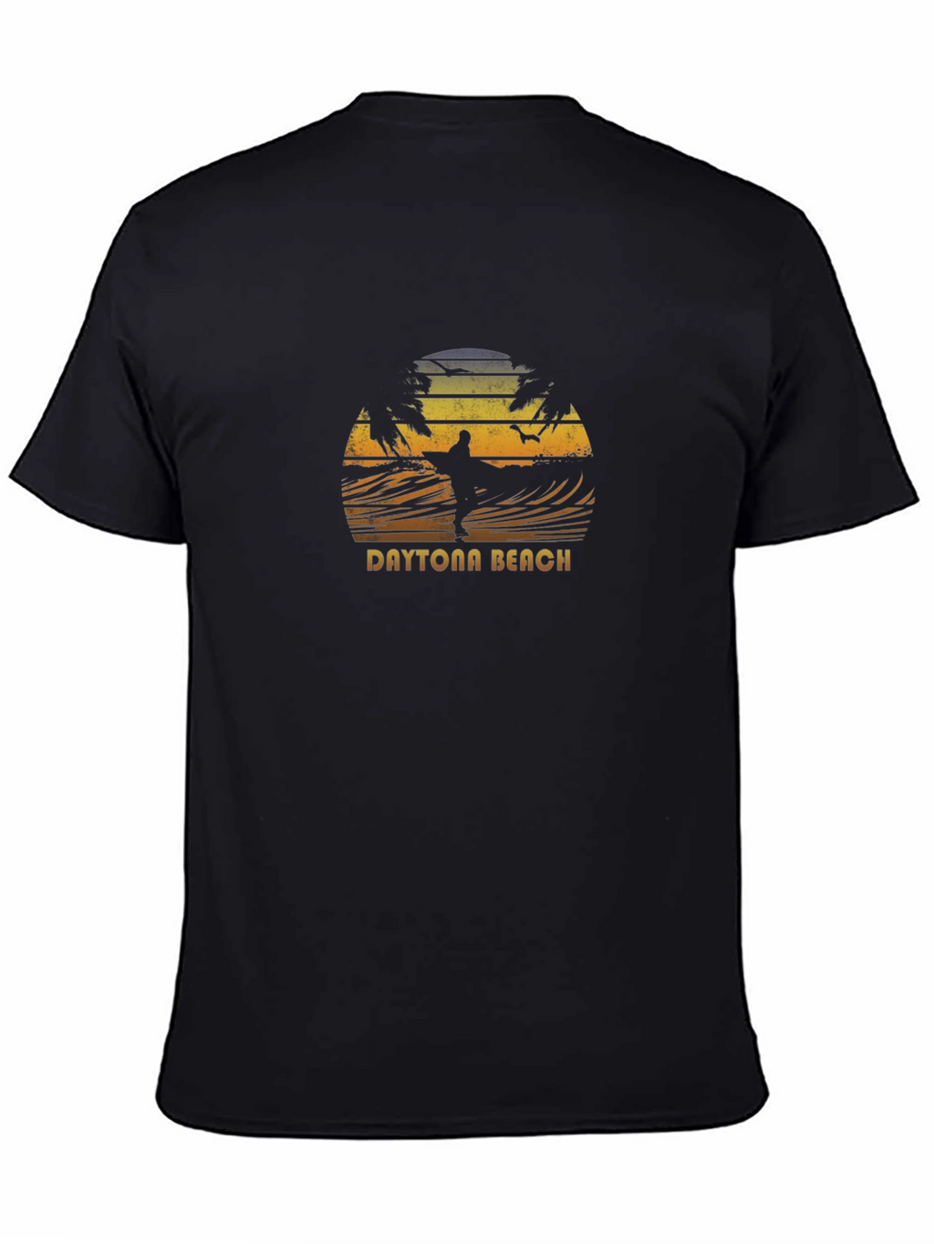 Daytona Beach Surfer Graphic Tee - Black
