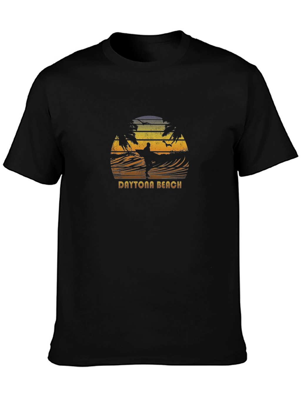 Daytona Beach Surfer Graphic Tee - Black