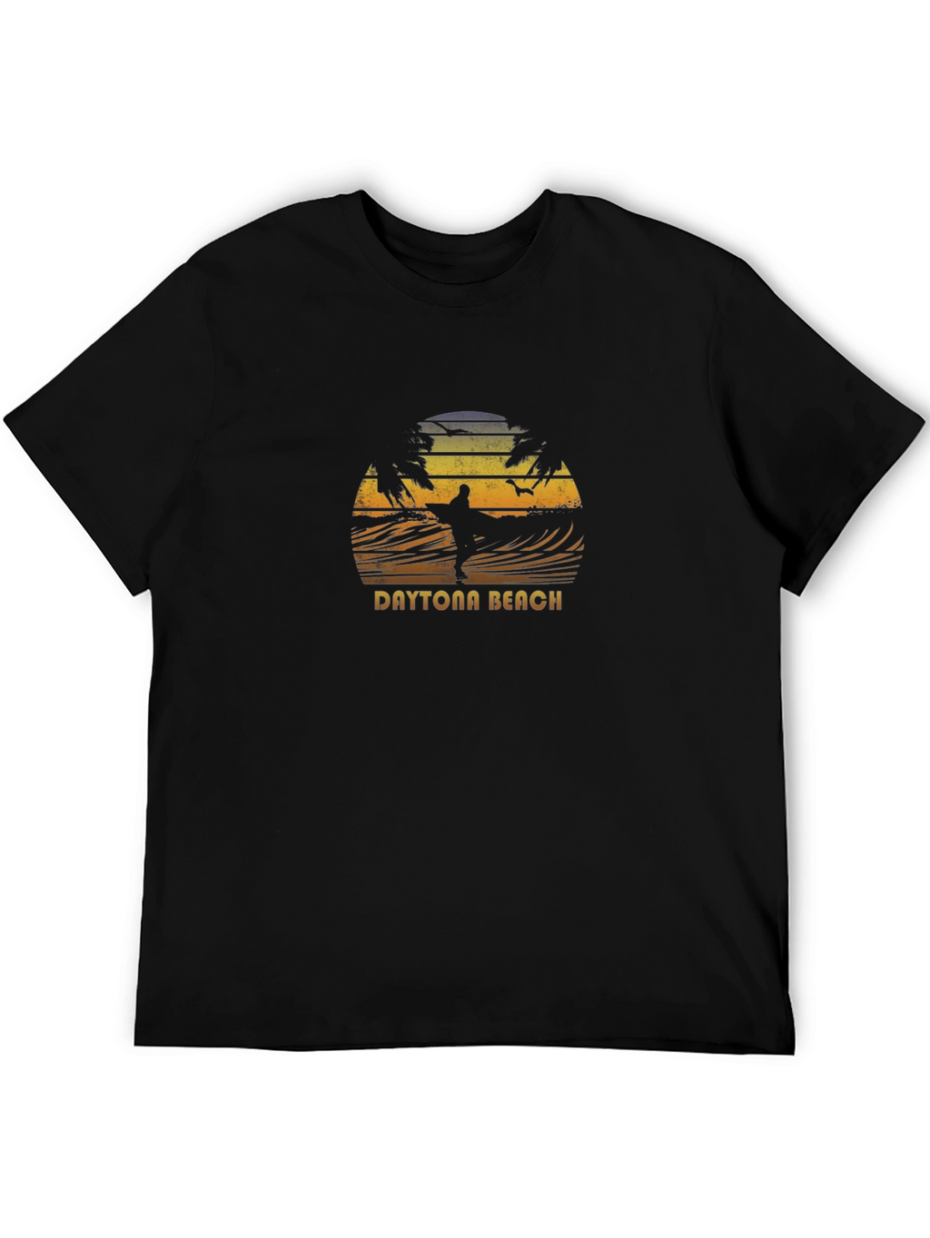 Daytona Beach Surfer Graphic Tee - Black