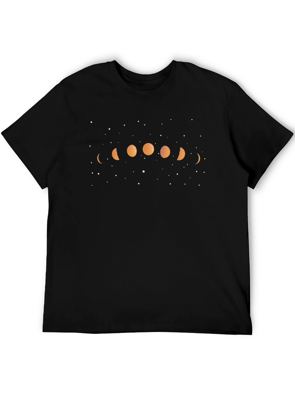 Lunar Phase Graphic Tee - Black Cotton Blend