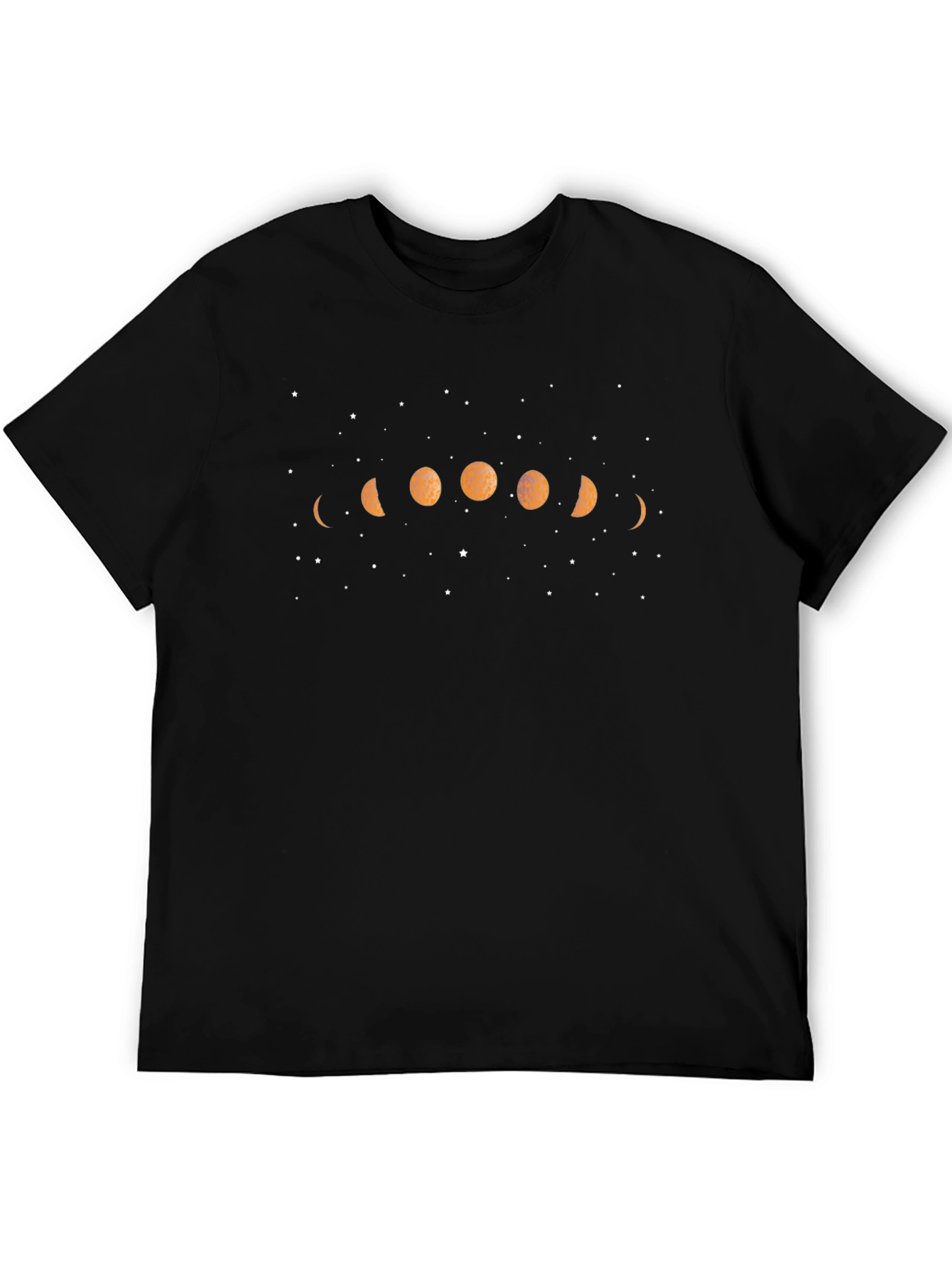 Lunar Phase Graphic Tee - Black Cotton Blend