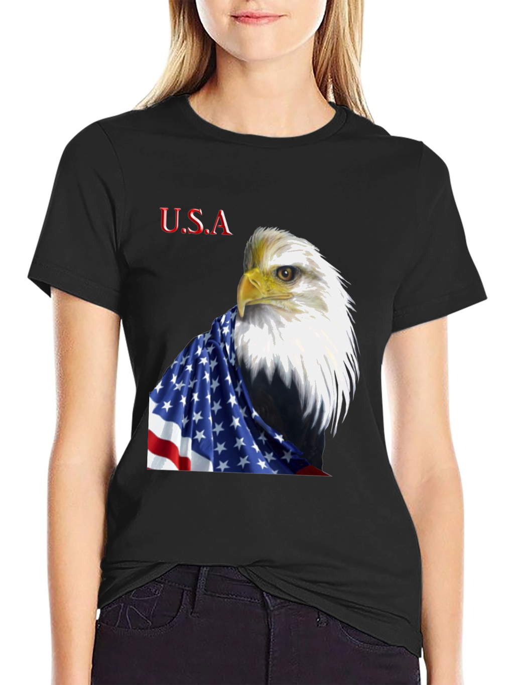 American Eagle USA Flag T-Shirt