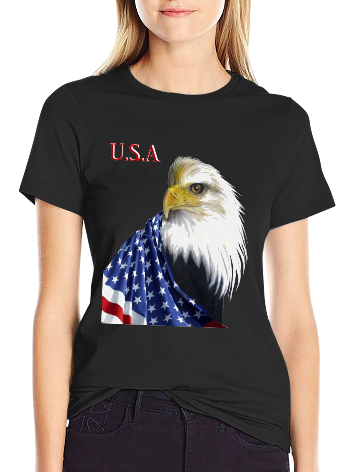 American Eagle USA Flag T-Shirt