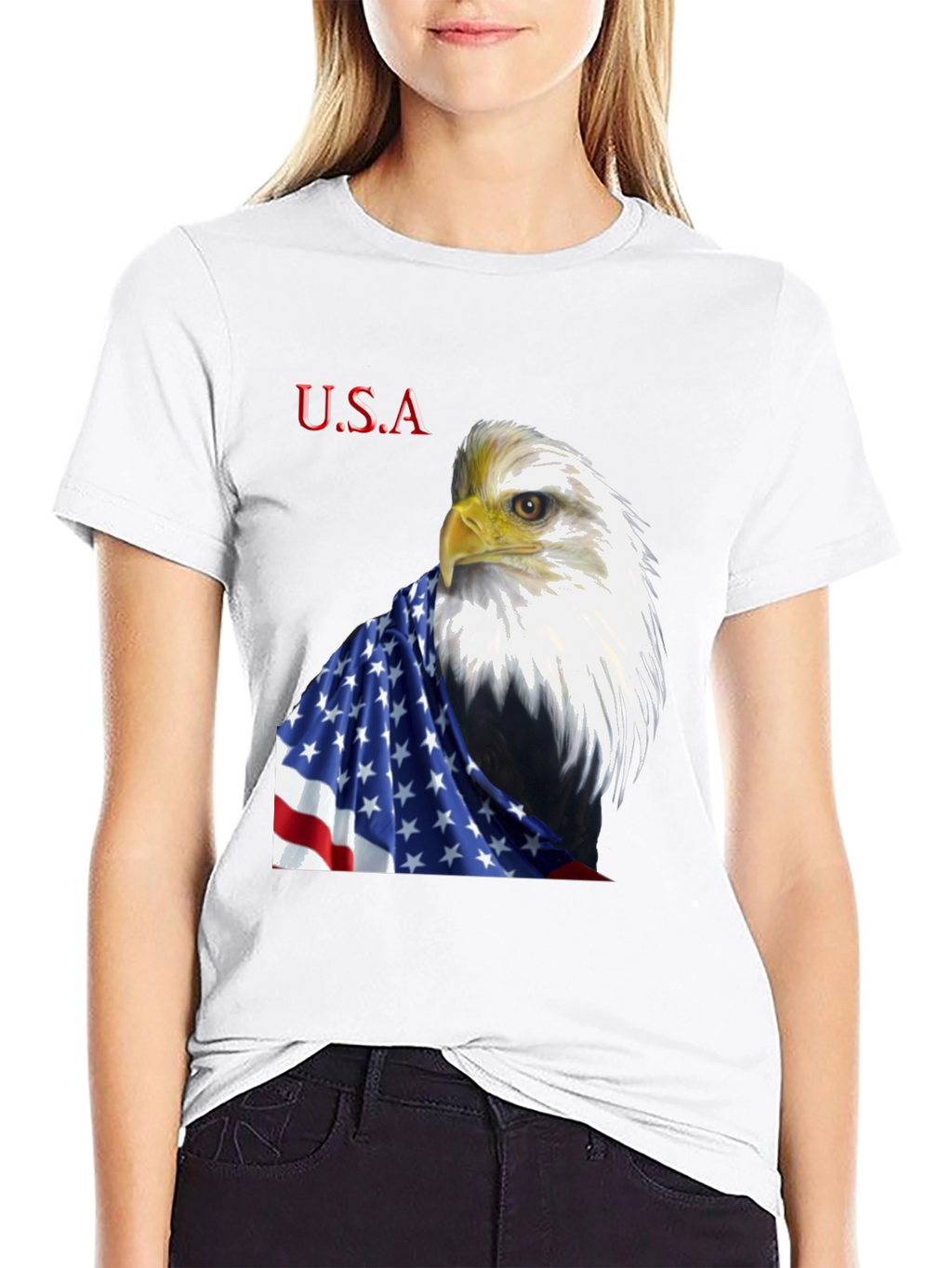American Eagle USA Flag T-Shirt