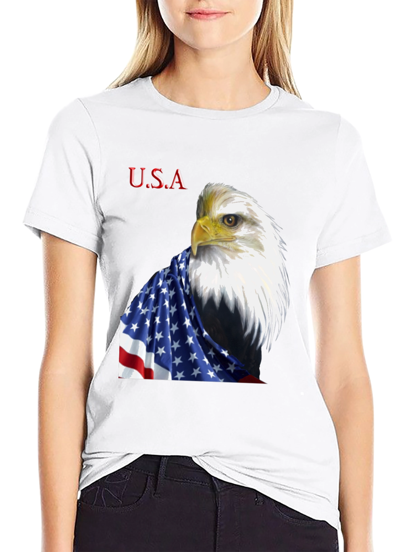 American Eagle USA Flag T-Shirt