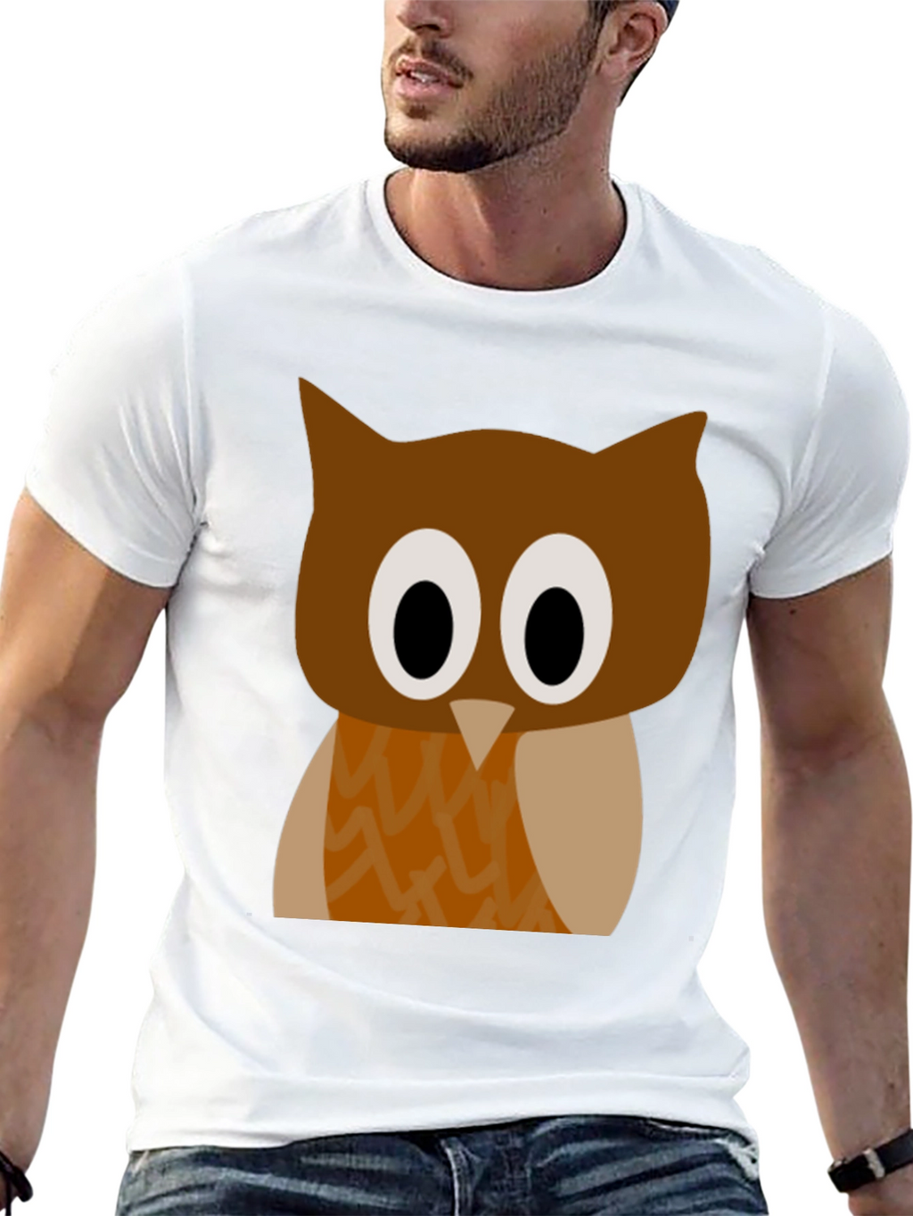 Funny Cartoon Owl Graphic T-Shirt