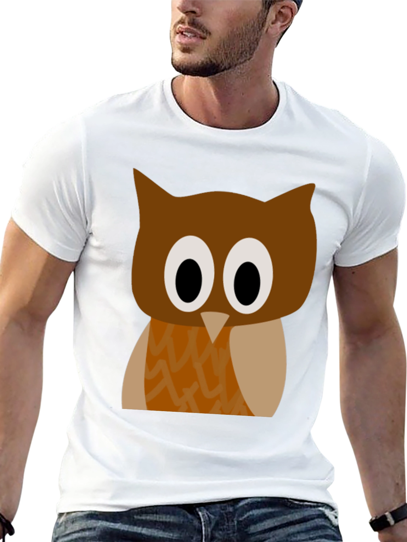 Funny Cartoon Owl Graphic T-Shirt