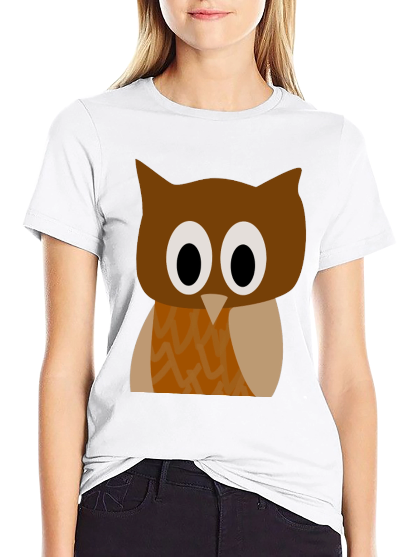 Funny Cartoon Owl Graphic T-Shirt