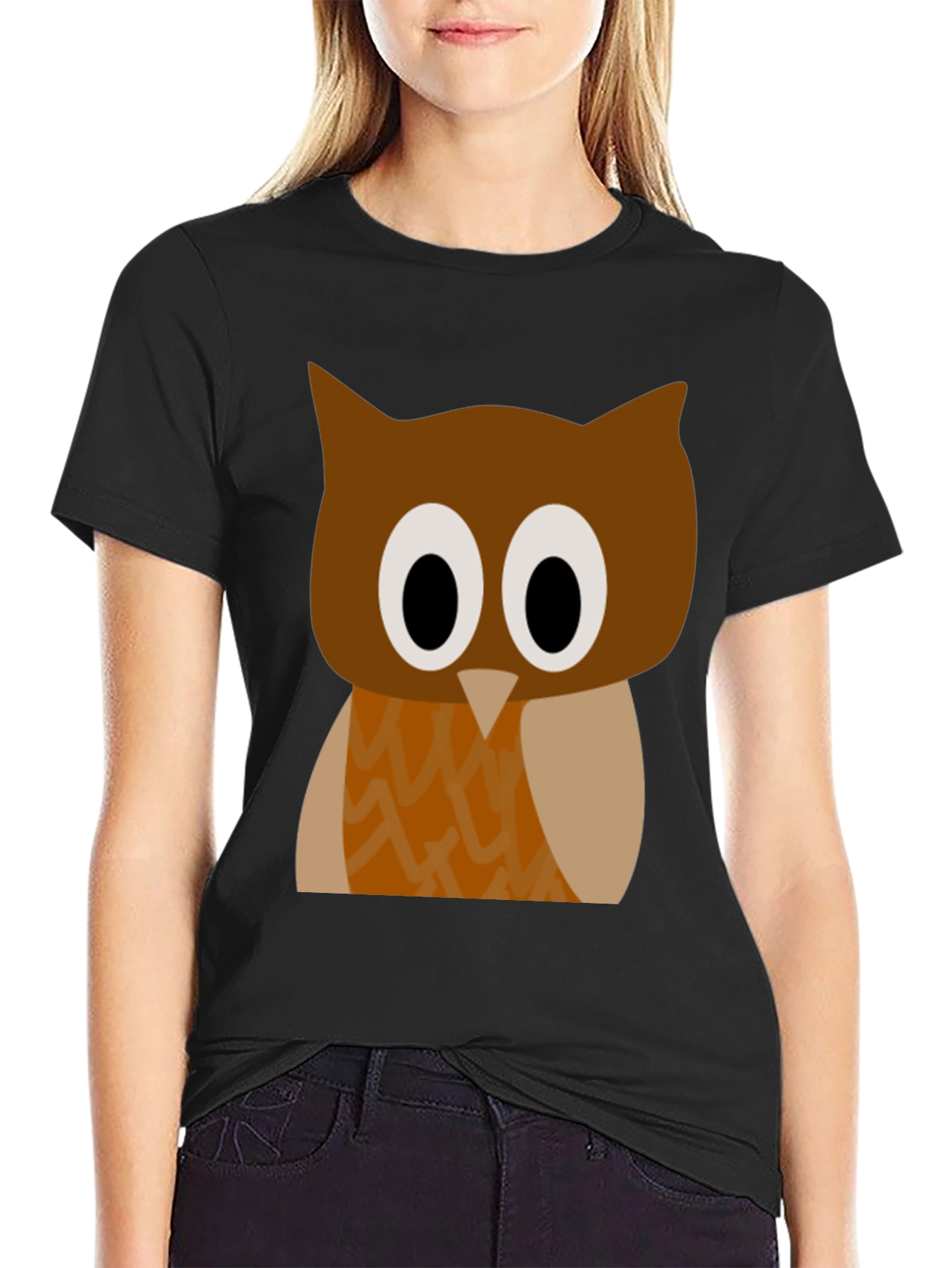 Funny Cartoon Owl Graphic T-Shirt