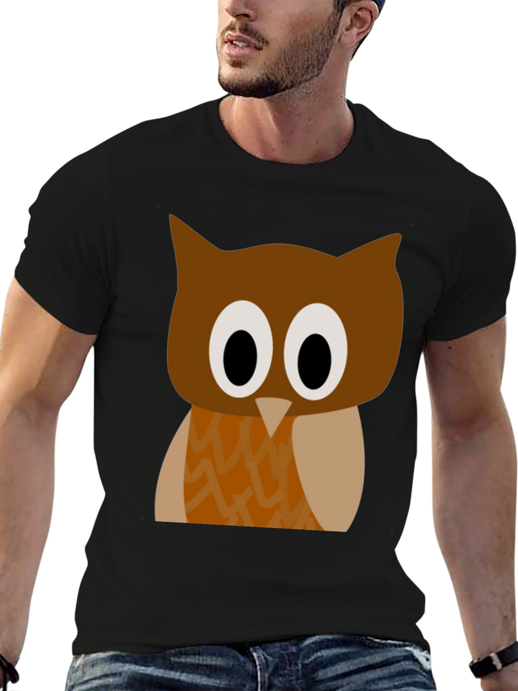 Funny Cartoon Owl Graphic T-Shirt