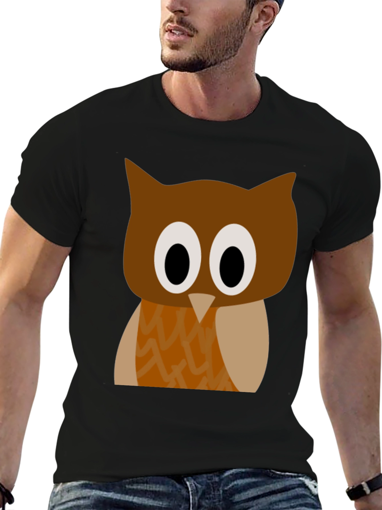 Funny Cartoon Owl Graphic T-Shirt