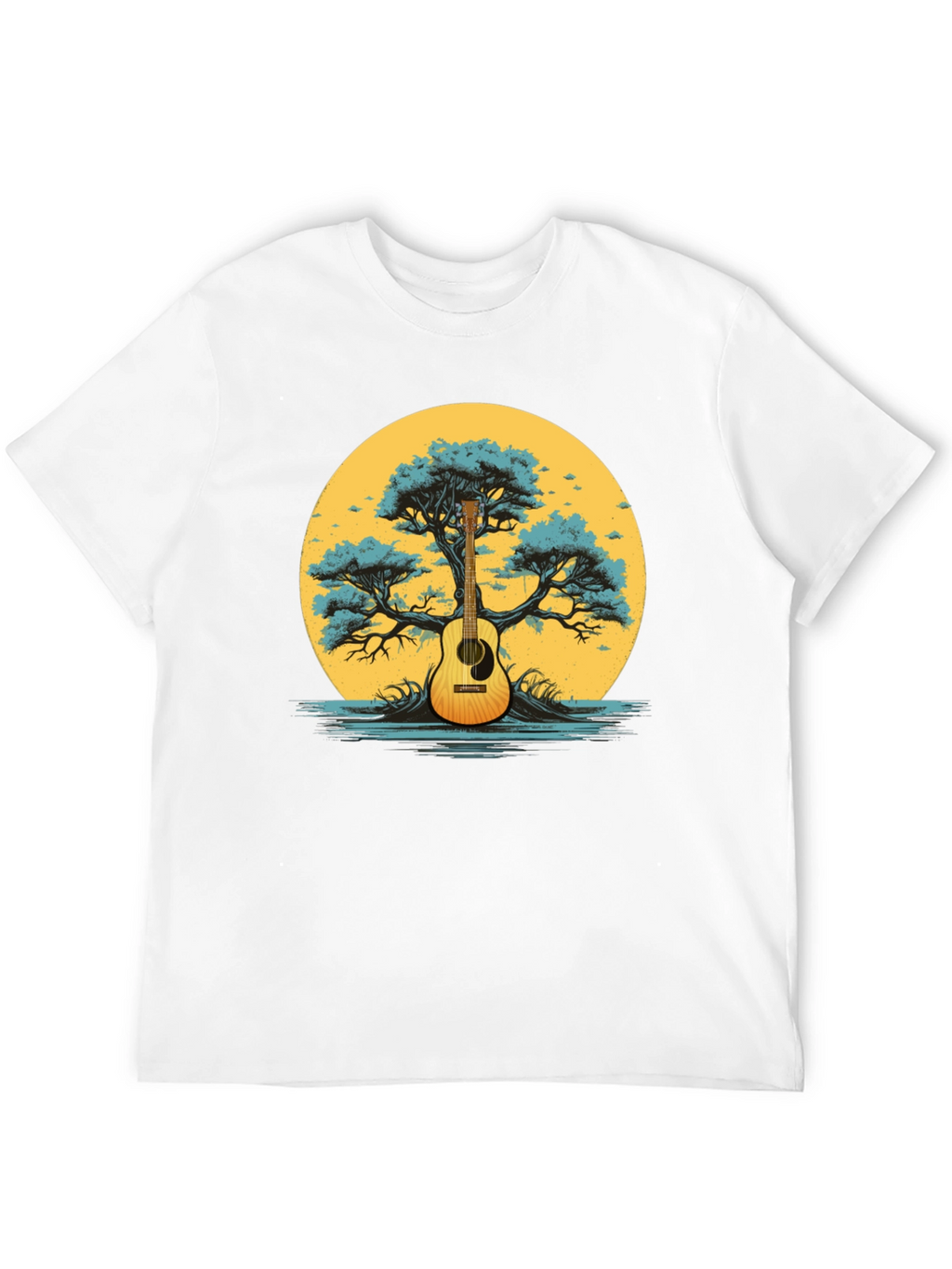 Guitar Tree Graphic Tee - Music Lover Shirt