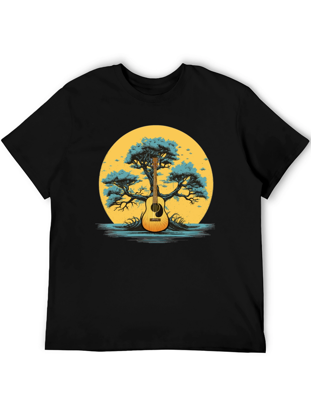 Guitar Tree Graphic Tee - Music Lover Shirt