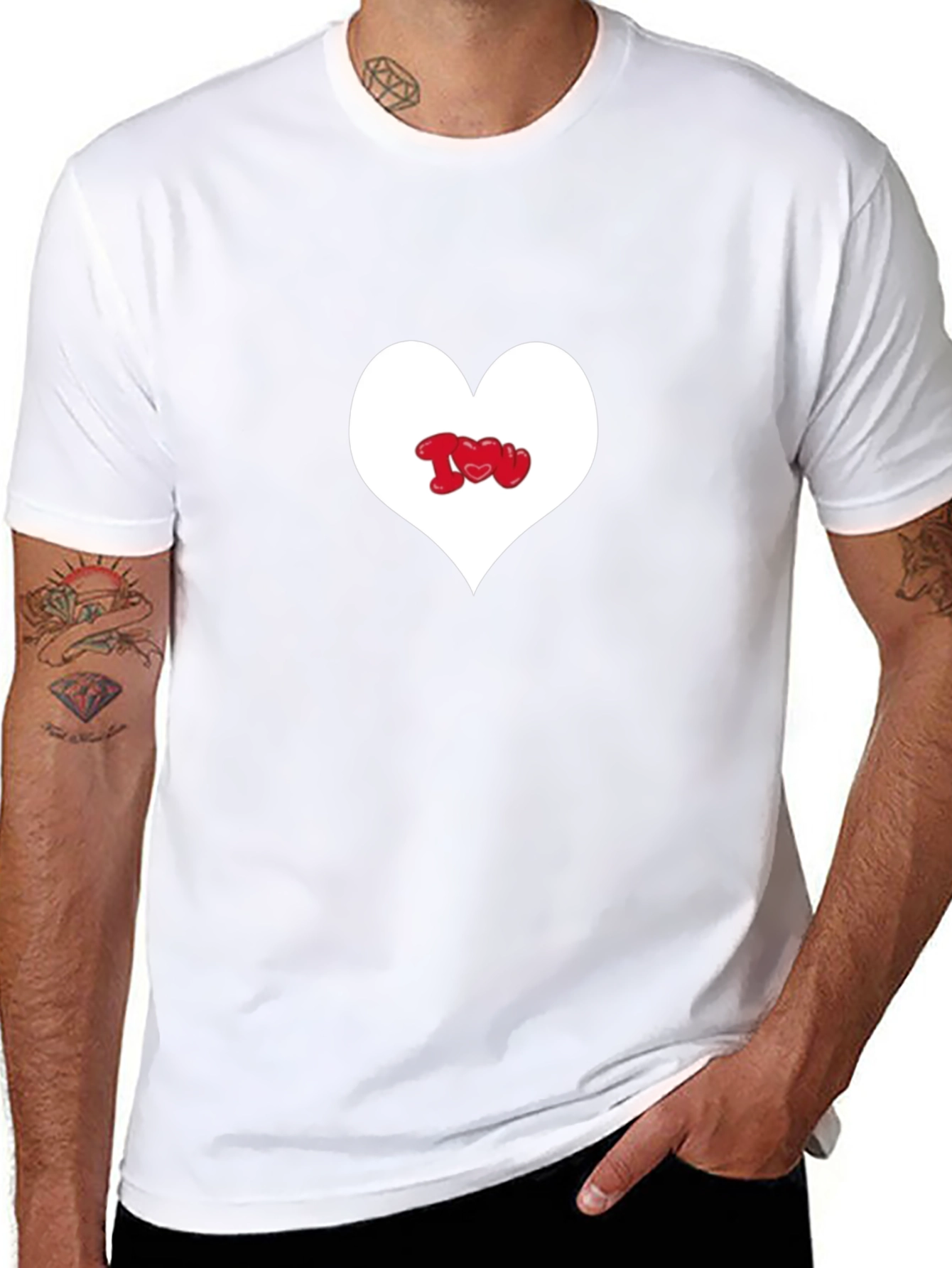 Heart I Love You Graphic Tee