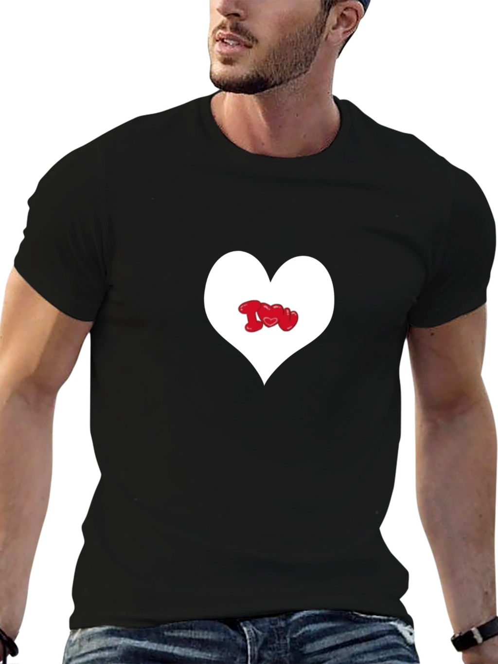 Heart I Love You Graphic Tee
