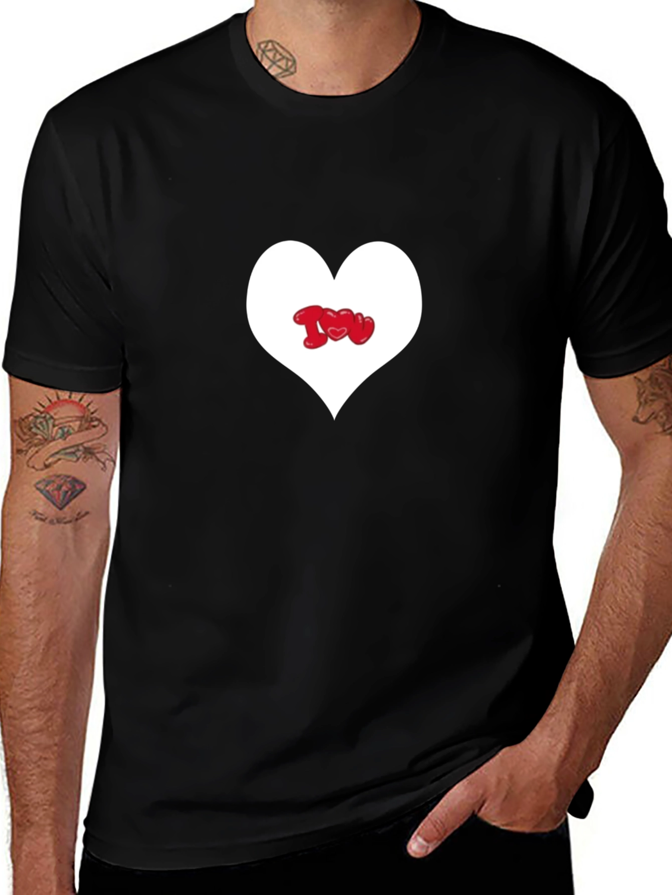 Heart I Love You Graphic Tee