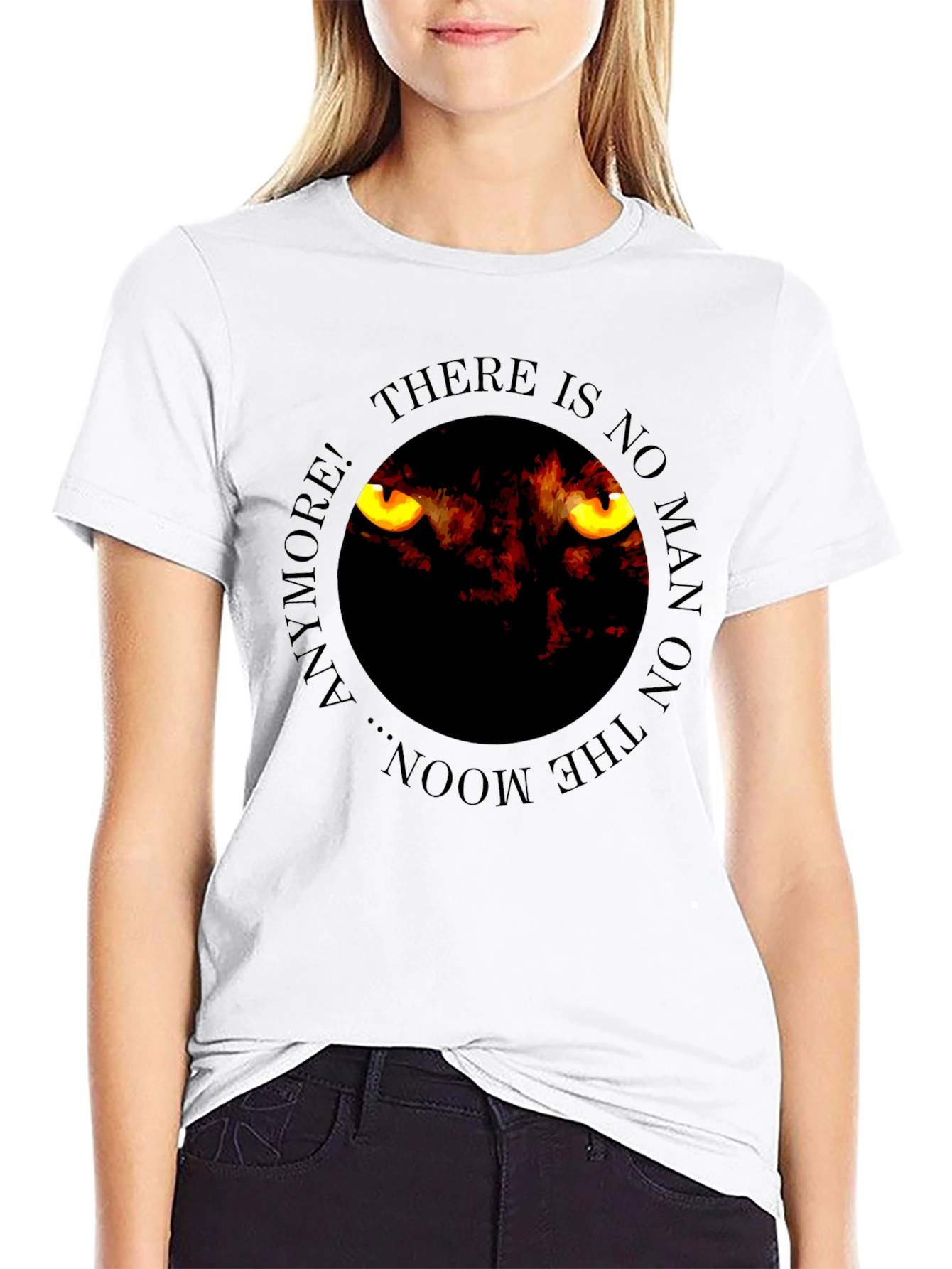 Moon Cat Graphic Tee - Unleash Your Inner Beast