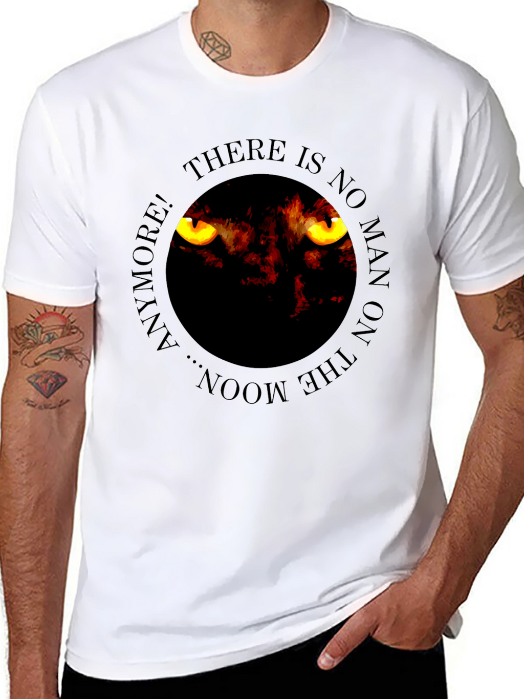 Moon Cat Graphic Tee - Unleash Your Inner Beast
