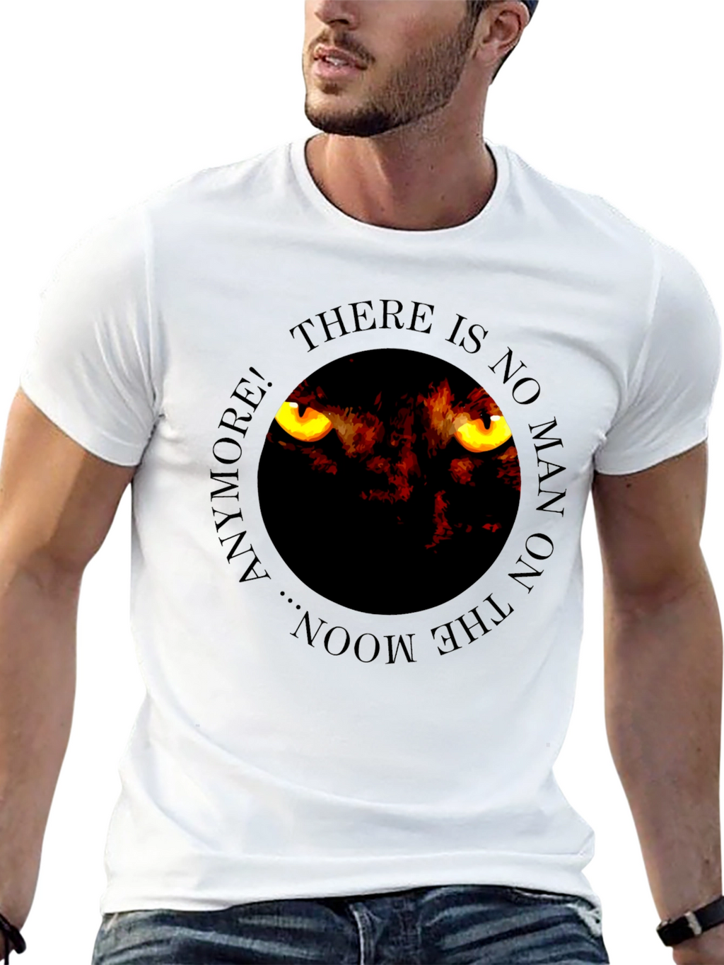 Moon Cat Graphic Tee - Unleash Your Inner Beast