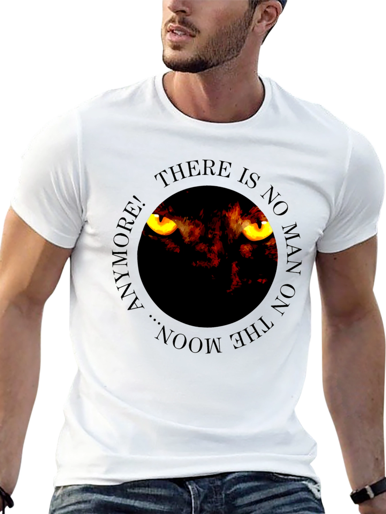 Moon Cat Graphic Tee - Unleash Your Inner Beast