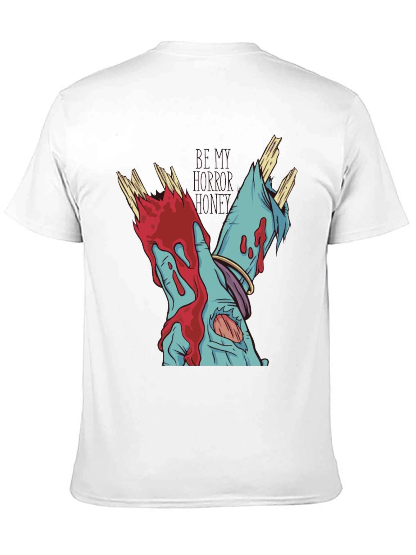 Zombie Hands Graphic Tee - Black Cotton T-Shirt
