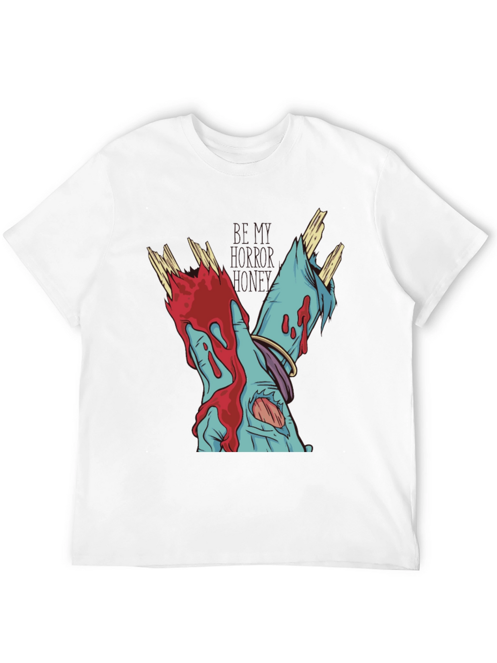 Zombie Hands Graphic Tee - Black Cotton T-Shirt