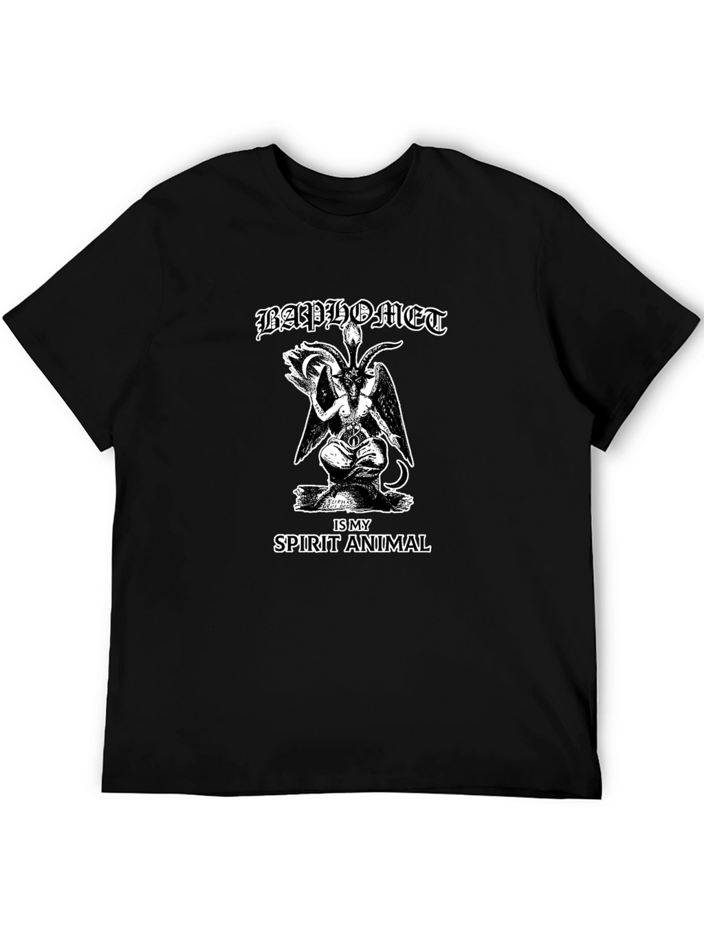 Baphomet Spirit Animal Graphic T-Shirt - Black