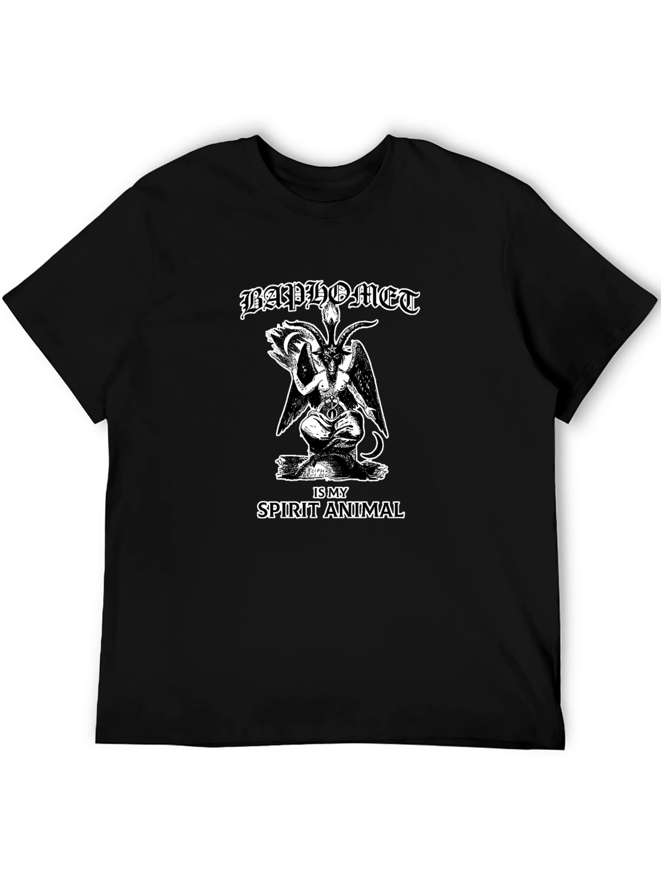Baphomet Spirit Animal Graphic T-Shirt - Black
