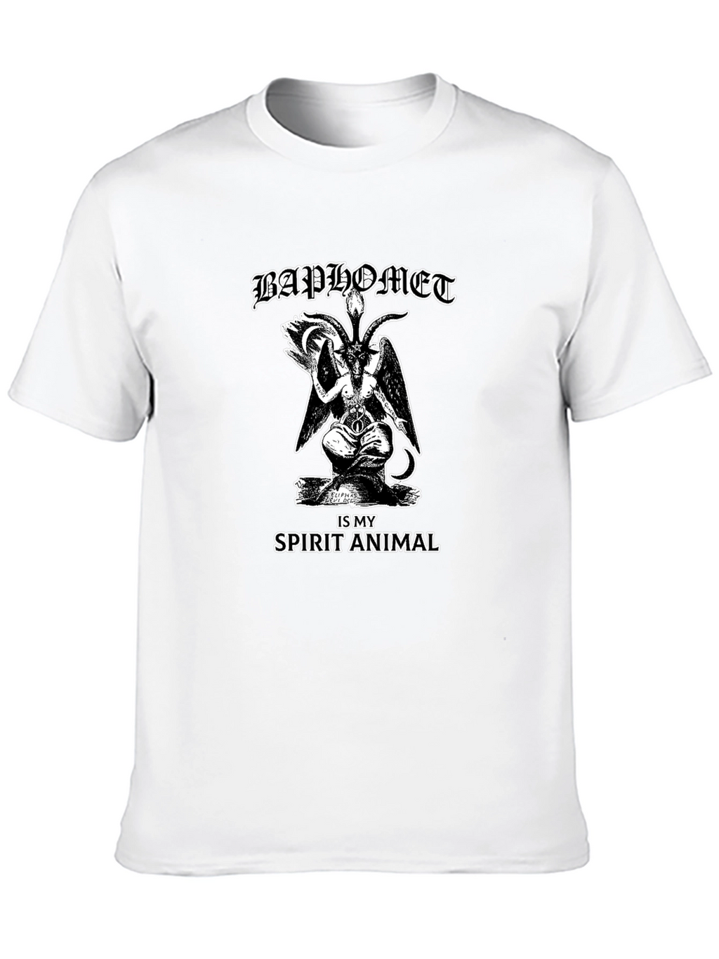 Baphomet Spirit Animal Graphic T-Shirt - Black