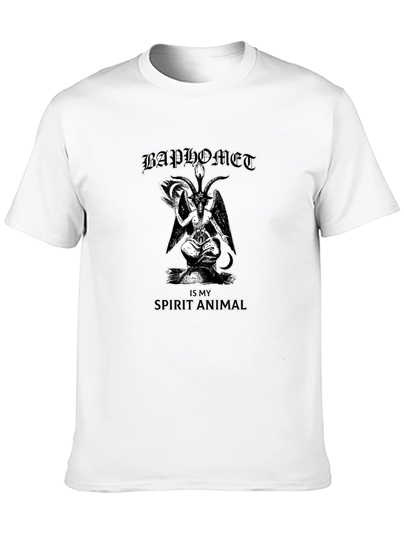 Baphomet Spirit Animal Graphic T-Shirt - Black