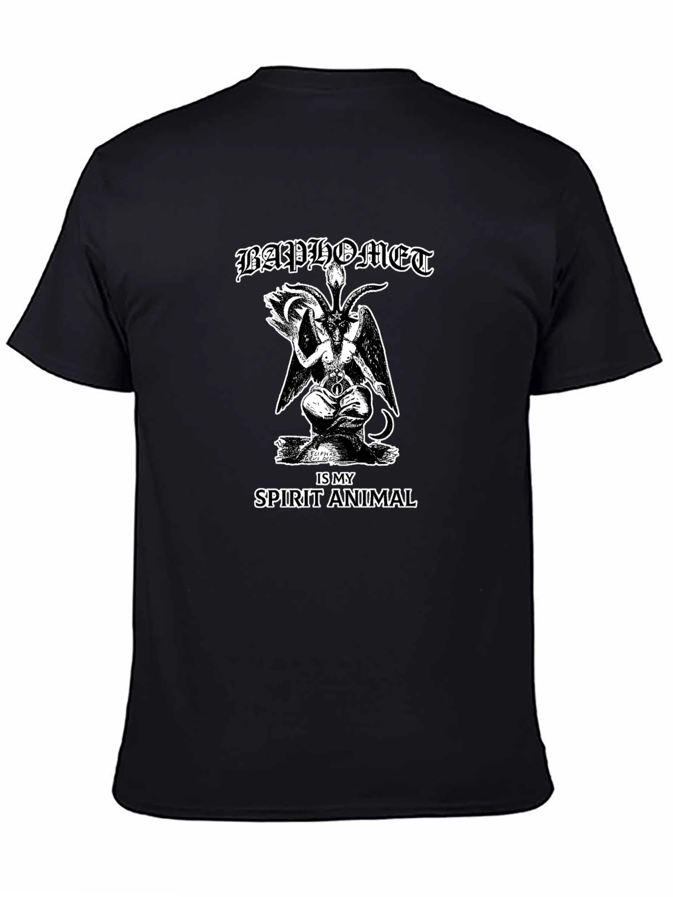 Baphomet Spirit Animal Graphic T-Shirt - Black