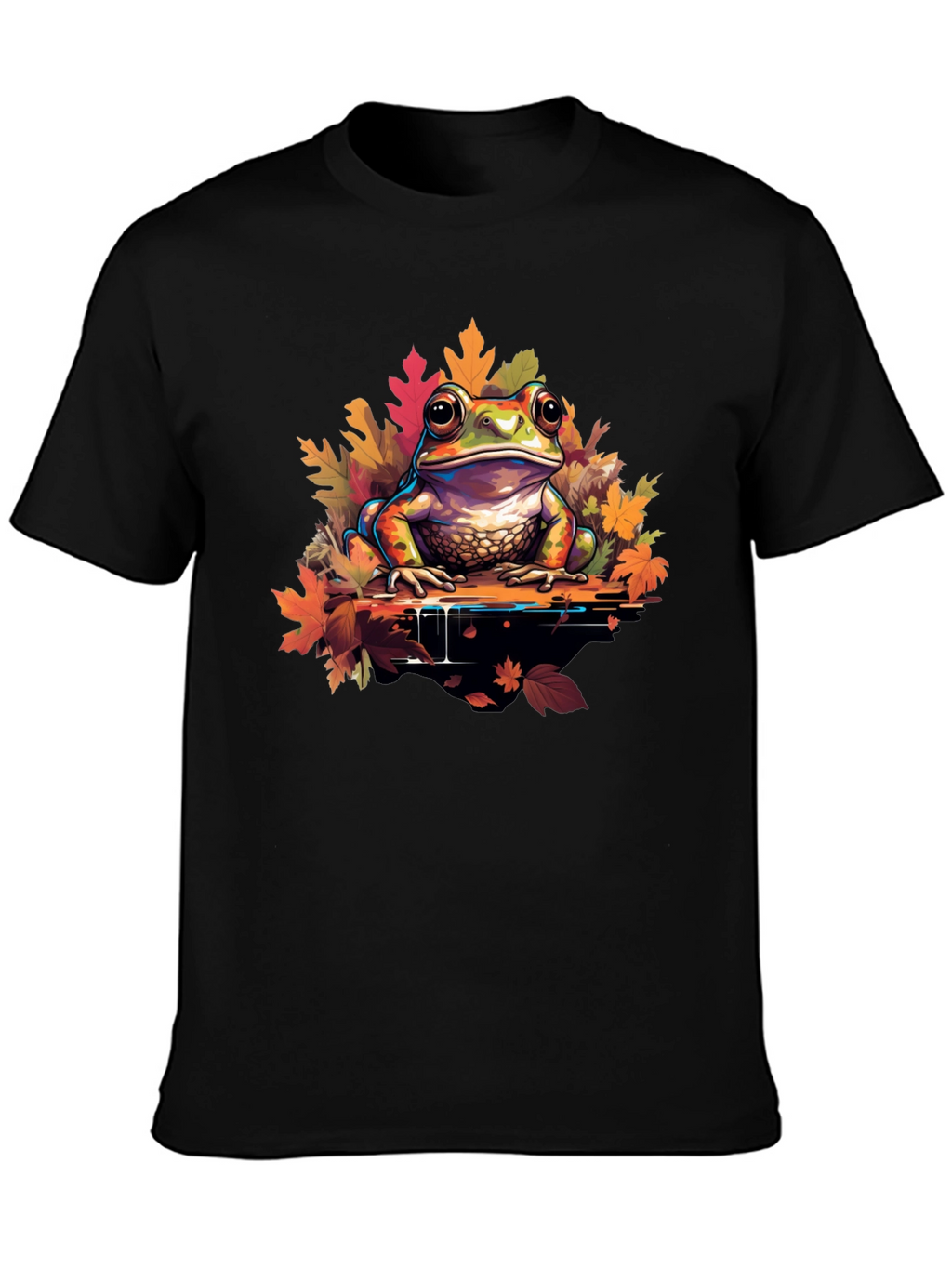 Frog on Leaves Graphic Tee