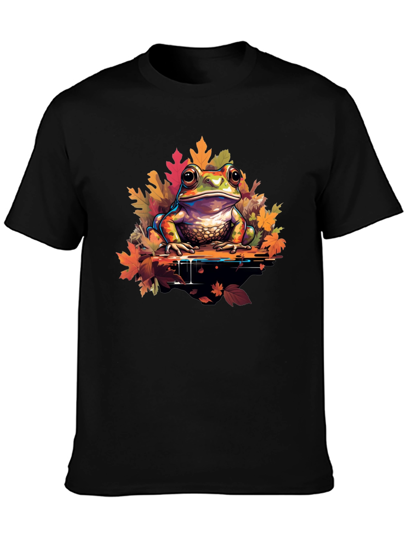 Frog on Leaves Graphic Tee