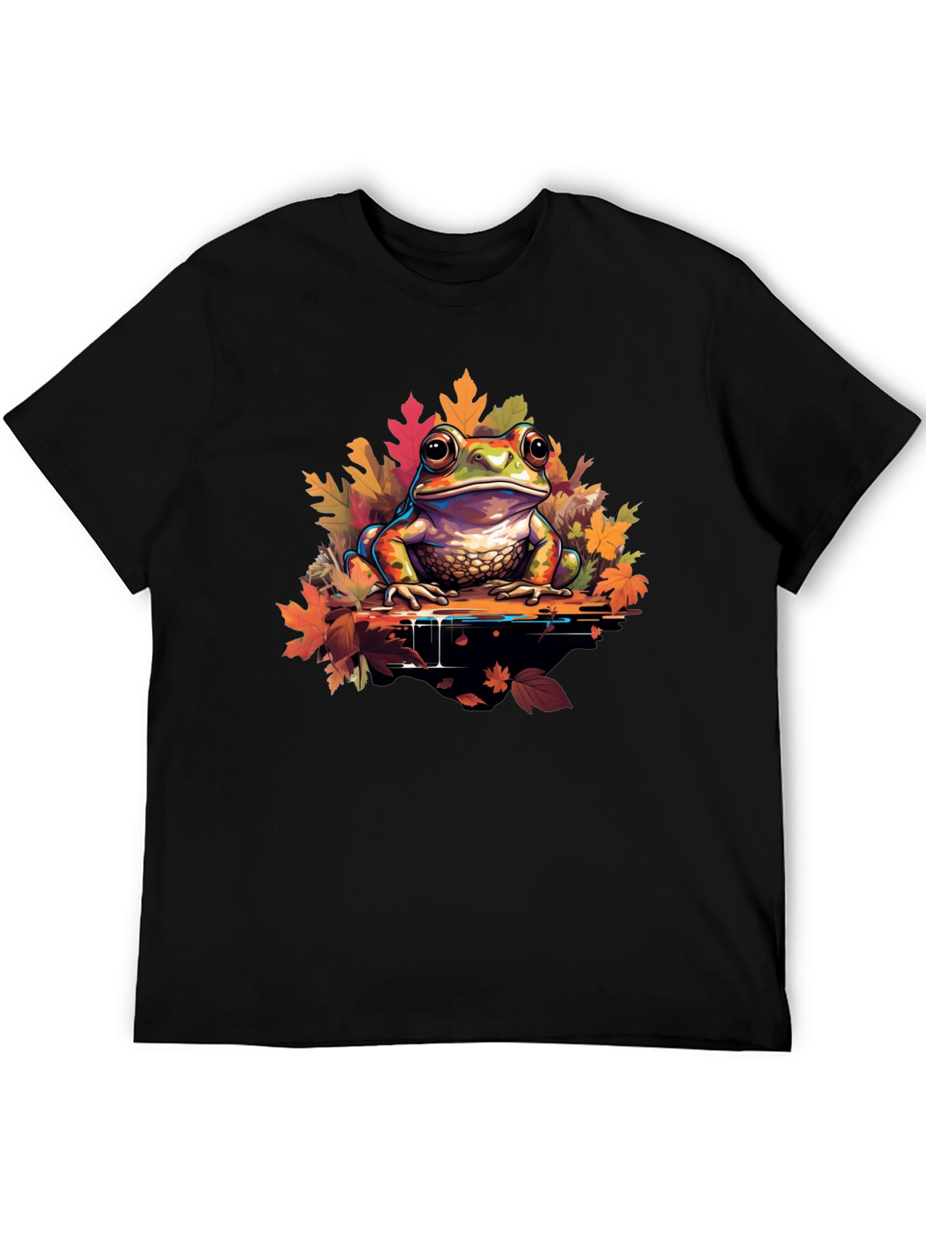 Frog on Leaves Graphic Tee