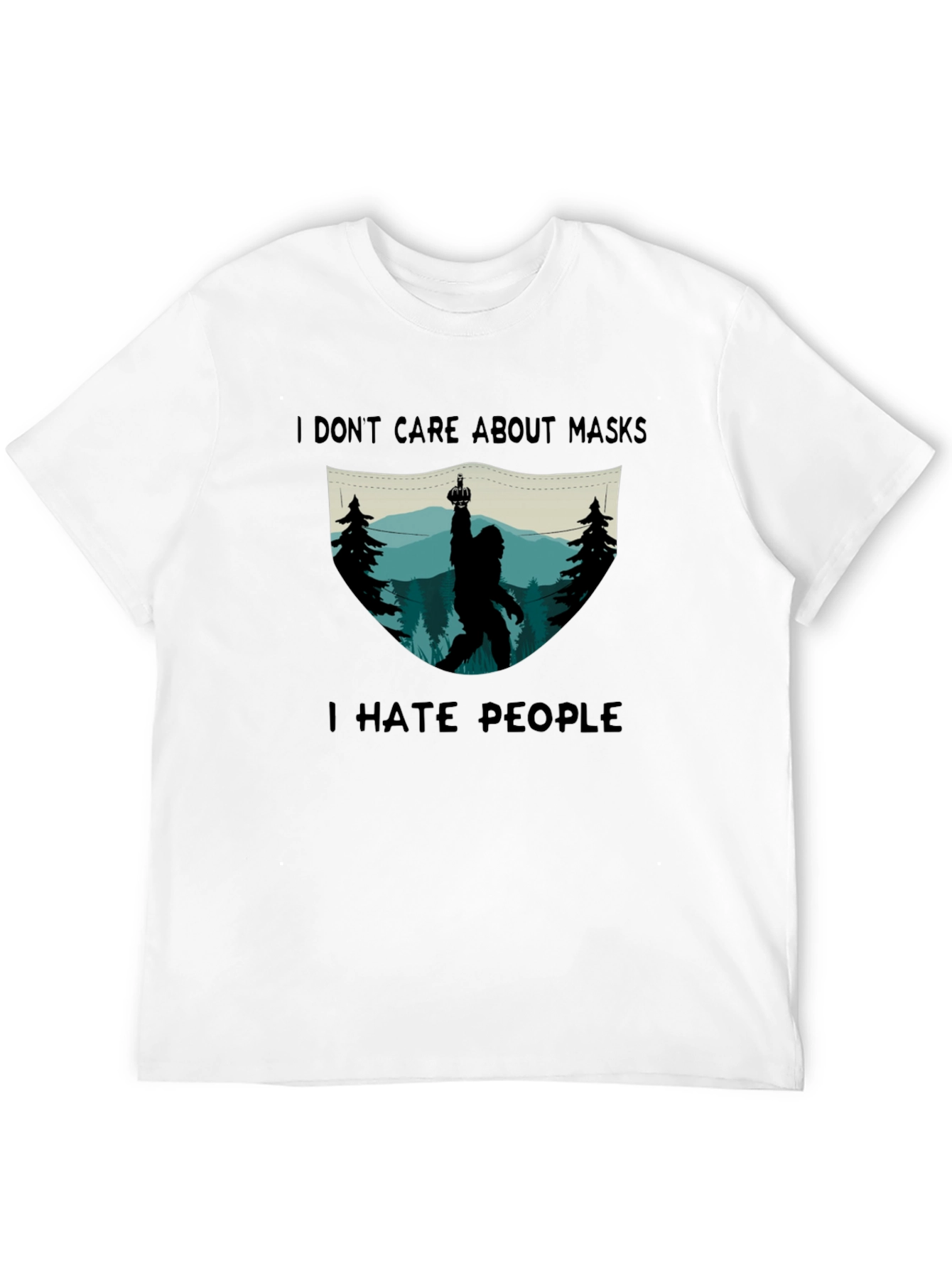I Hate People Sasquatch Graphic T-Shirt